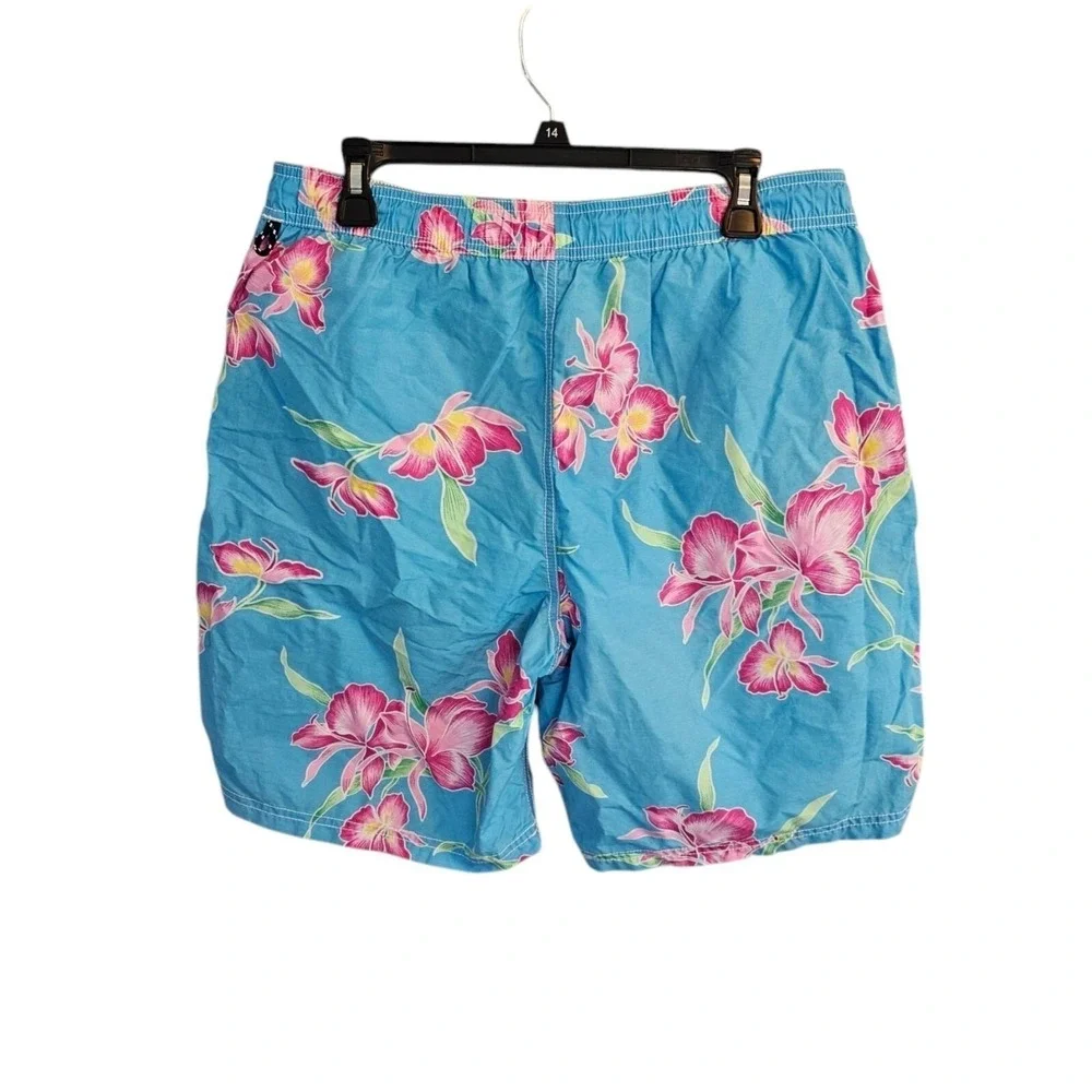 Tommy‎ Hilfiger Blue Pink Blue Floral Swim Shorts Trunks Large